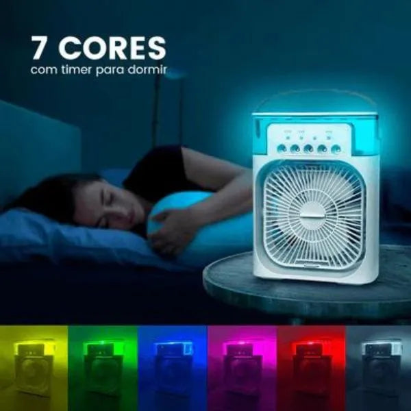 Mini Ventilador e Umidificador de Ar Portátil Castiliani, ideal para frescor e umidificação em qualquer lugar