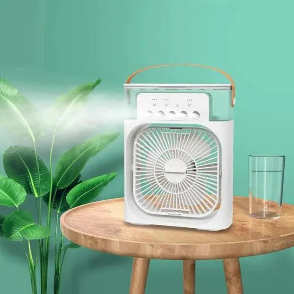 Mini Ventilador e Umidificador de Ar Portátil Castiliani, ideal para frescor e umidificação em qualquer lugar