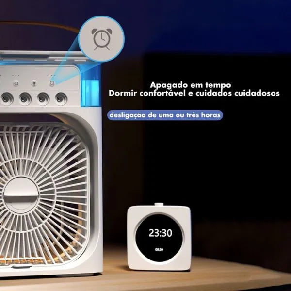 Mini Ventilador e Umidificador de Ar Portátil Castiliani, ideal para frescor e umidificação em qualquer lugar