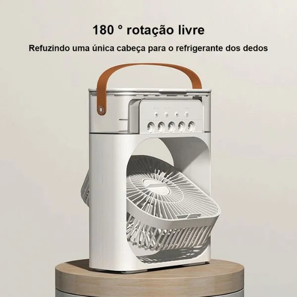 Mini Ventilador e Umidificador de Ar Portátil Castiliani, ideal para frescor e umidificação em qualquer lugar