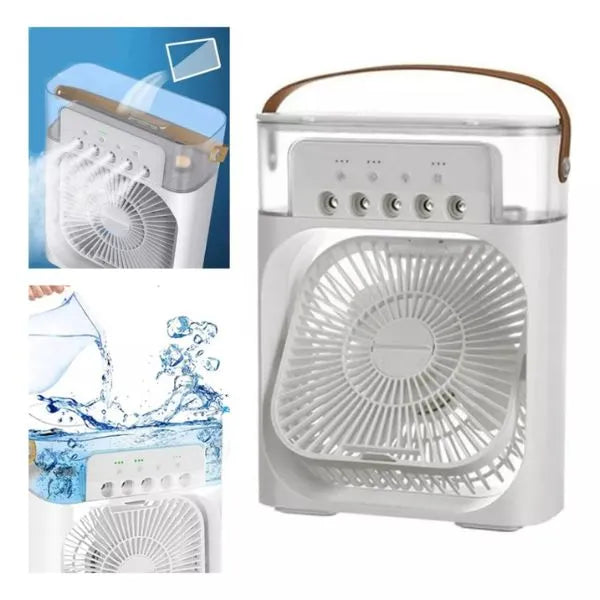 Mini Ventilador e Umidificador de Ar Portátil Castiliani, ideal para frescor e umidificação em qualquer lugar