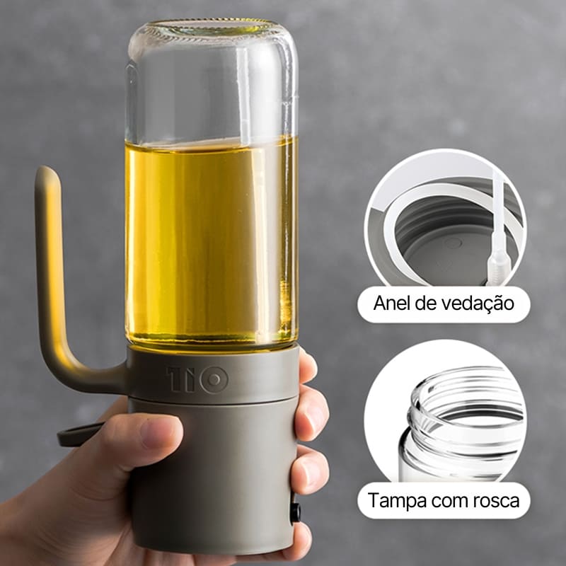 Borrifador de Azeite e Vinagre Castiliani, design resistente e elegante para aplicação precisa na cozinha