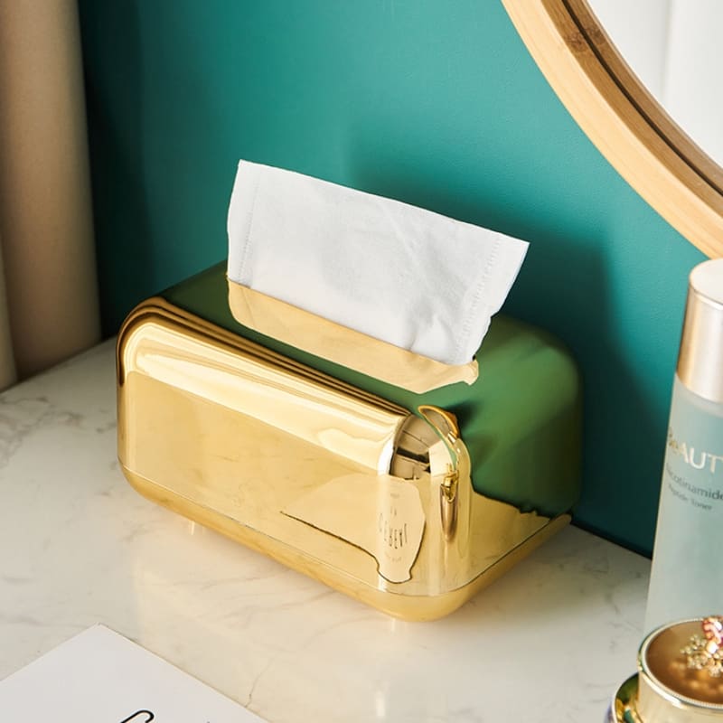 Caixa Porta Lenço Umedecido e Papel Cromado Castiliani com design elegante, ideal para organizar o banheiro com estilo e sofisticação.