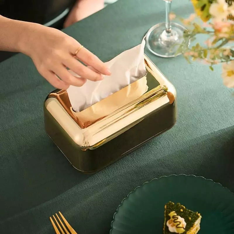 Caixa Porta Lenço Umedecido e Papel Cromado Castiliani com design elegante, ideal para organizar o banheiro com estilo e sofisticação.