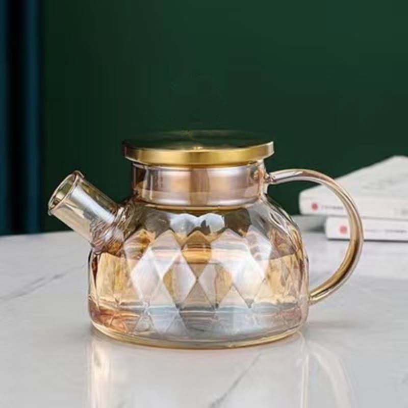 Chaleira de Vidro Borossilicato com Tampa de Inox Castiliani, elegante e resistente ao calor