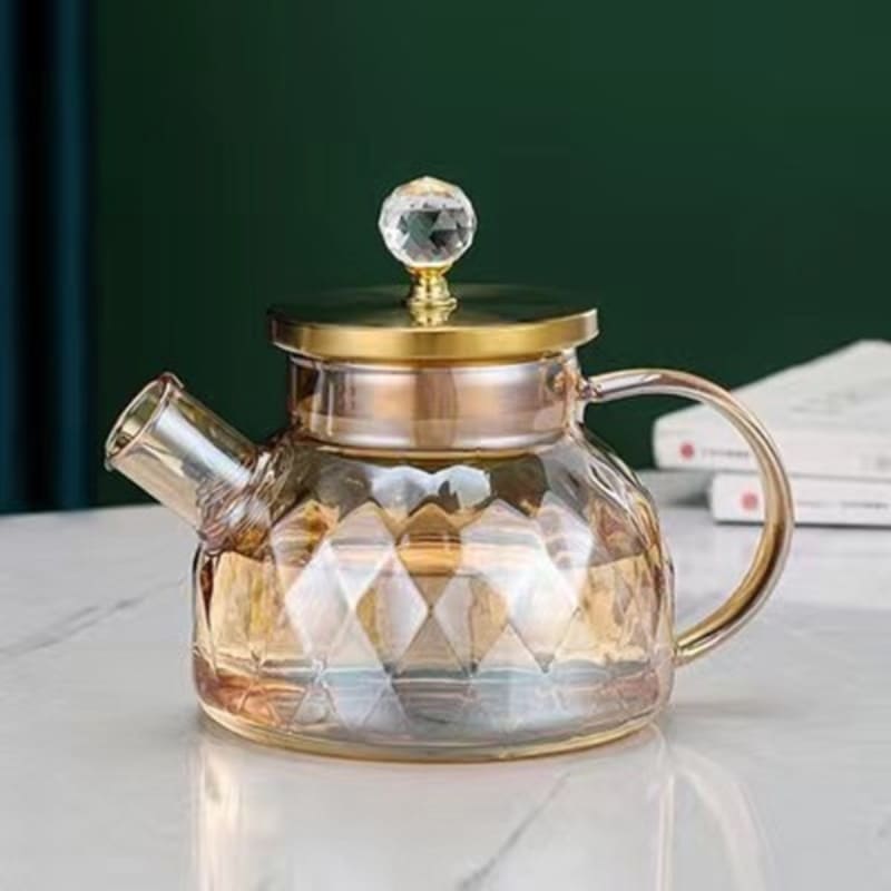 Chaleira de Vidro Borossilicato com Tampa de Inox Castiliani, elegante e resistente ao calor