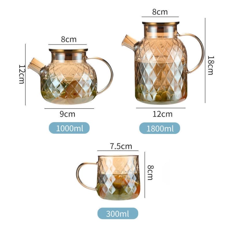 Chaleira de Vidro Borossilicato com Tampa de Inox Castiliani, elegante e resistente ao calor