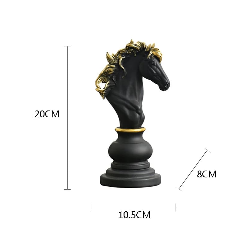 Decoração de Mesa Resina Estátua Peças de Xadrez Castiliani, elegância e estilo para ambientes sofisticados