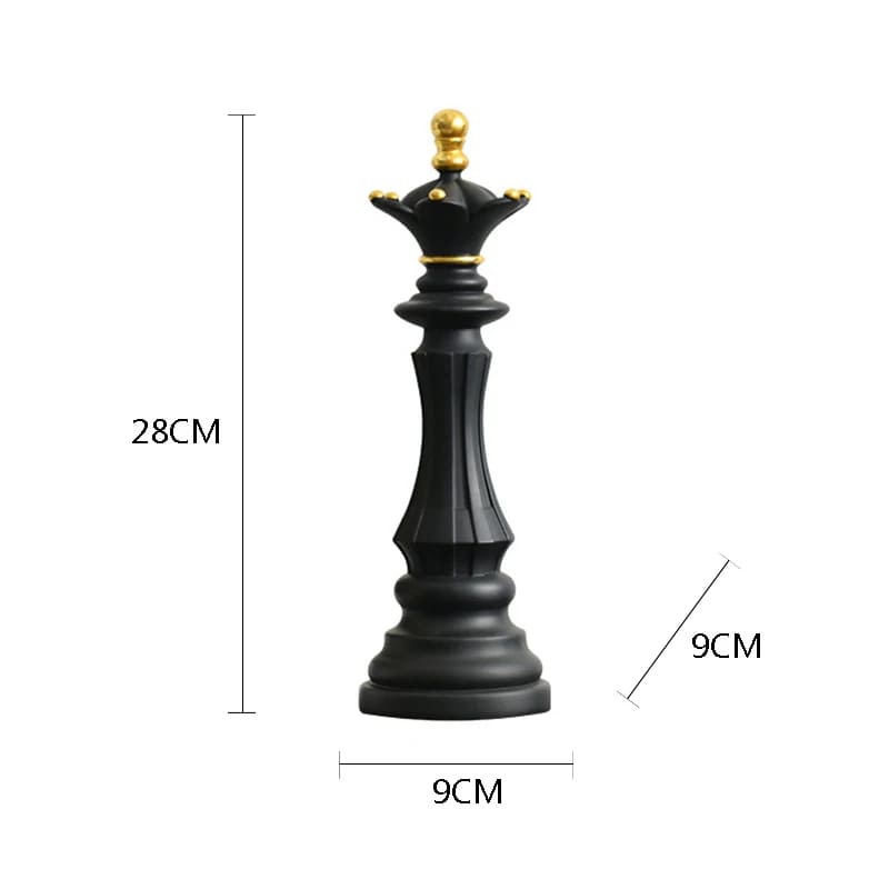 Decoração de Mesa Resina Estátua Peças de Xadrez Castiliani, elegância e estilo para ambientes sofisticados