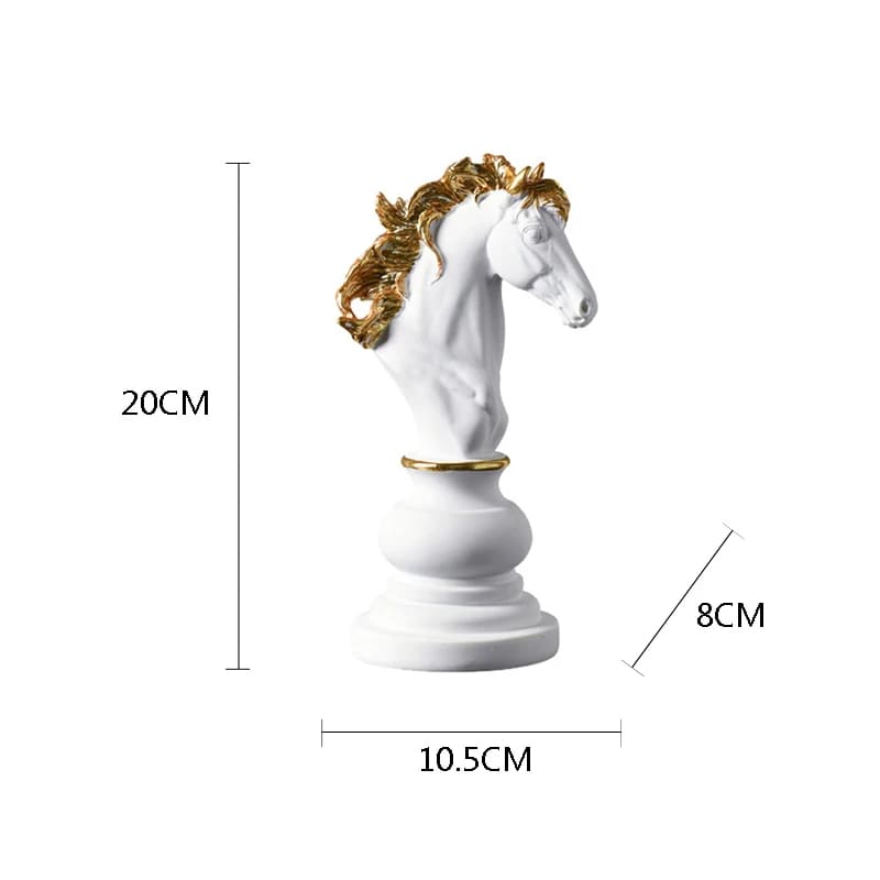 Decoração de Mesa Resina Estátua Peças de Xadrez Castiliani, elegância e estilo para ambientes sofisticados