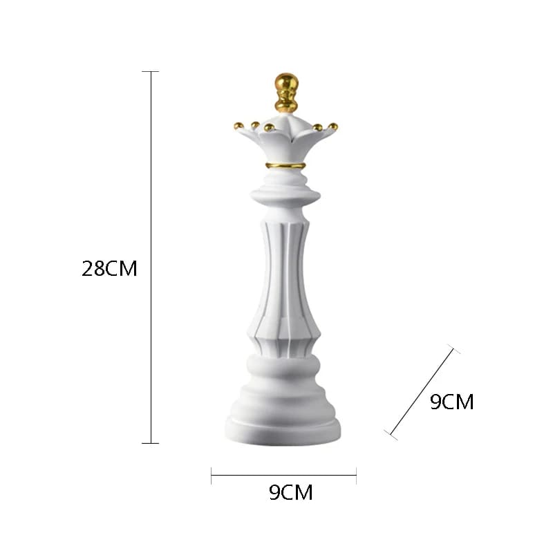 Decoração de Mesa Resina Estátua Peças de Xadrez Castiliani, elegância e estilo para ambientes sofisticados