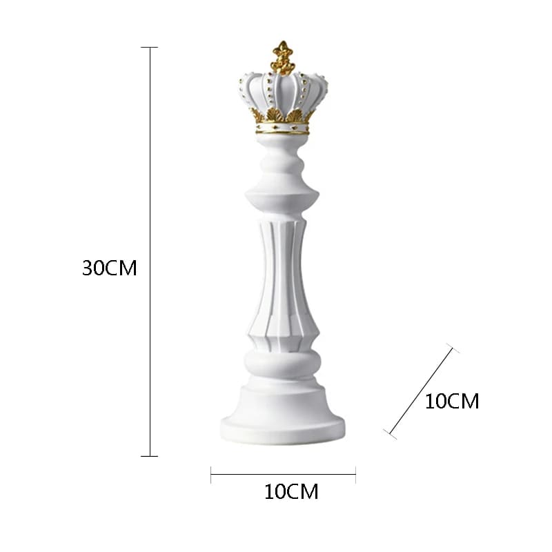 Decoração de Mesa Resina Estátua Peças de Xadrez Castiliani, elegância e estilo para ambientes sofisticados