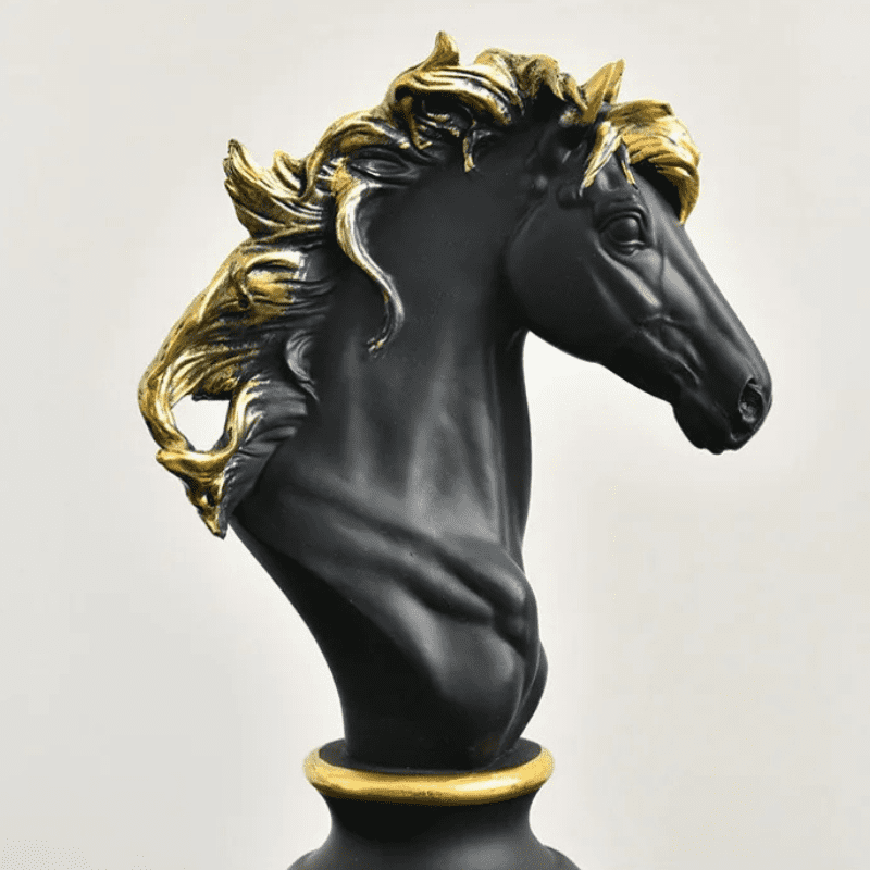 Decoração de Mesa Resina Estátua Peças de Xadrez Castiliani, elegância e estilo para ambientes sofisticados