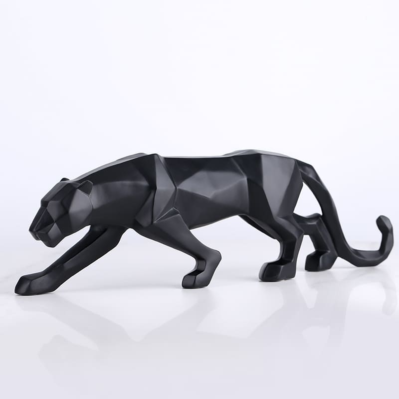 Decoração de Mesa de Resina Estátua Leopardo Castiliani, peça sofisticada e elegante para ambientes modernos