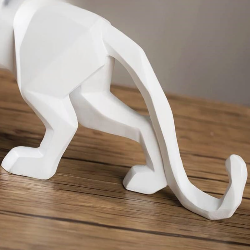 Decoração de Mesa de Resina Estátua Leopardo Castiliani, peça sofisticada e elegante para ambientes modernos
