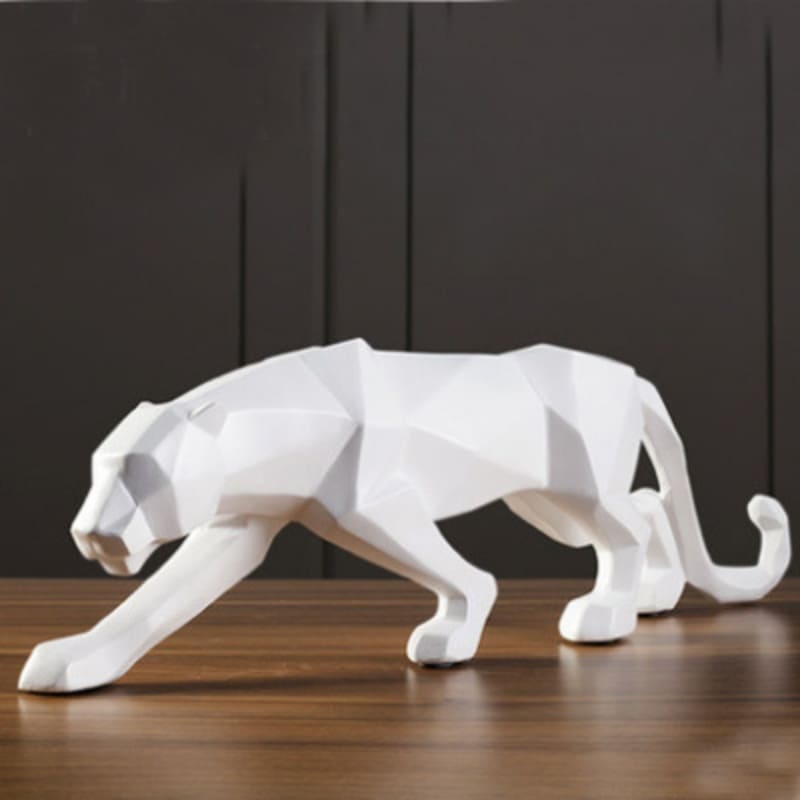 Decoração de Mesa de Resina Estátua Leopardo Castiliani, peça sofisticada e elegante para ambientes modernos