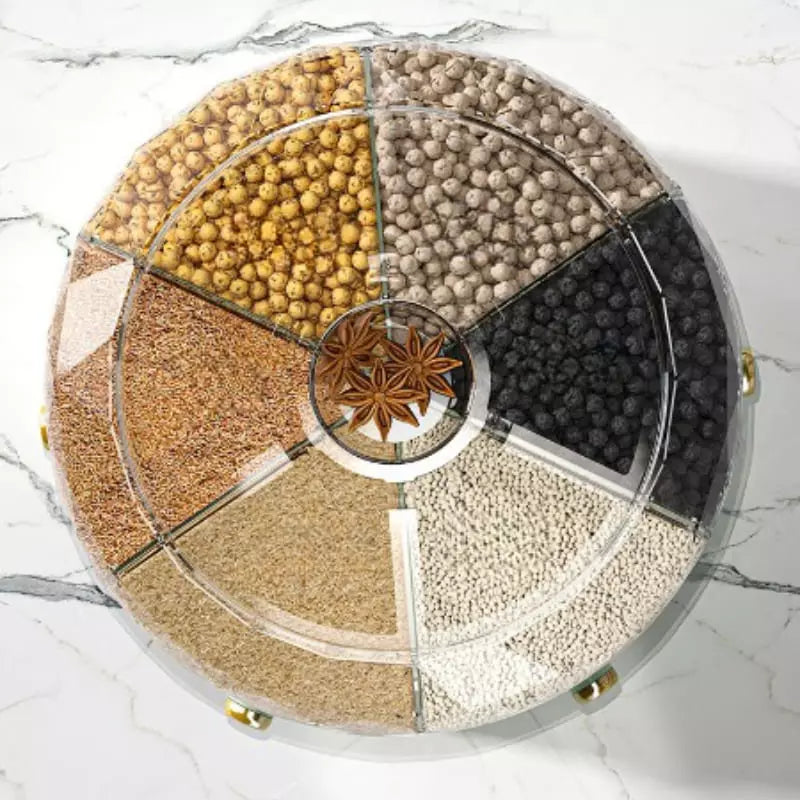 Dispensador Porta Alimentos e Cereais Giratório Castiliani, ideal para organizar alimentos secos com praticidade