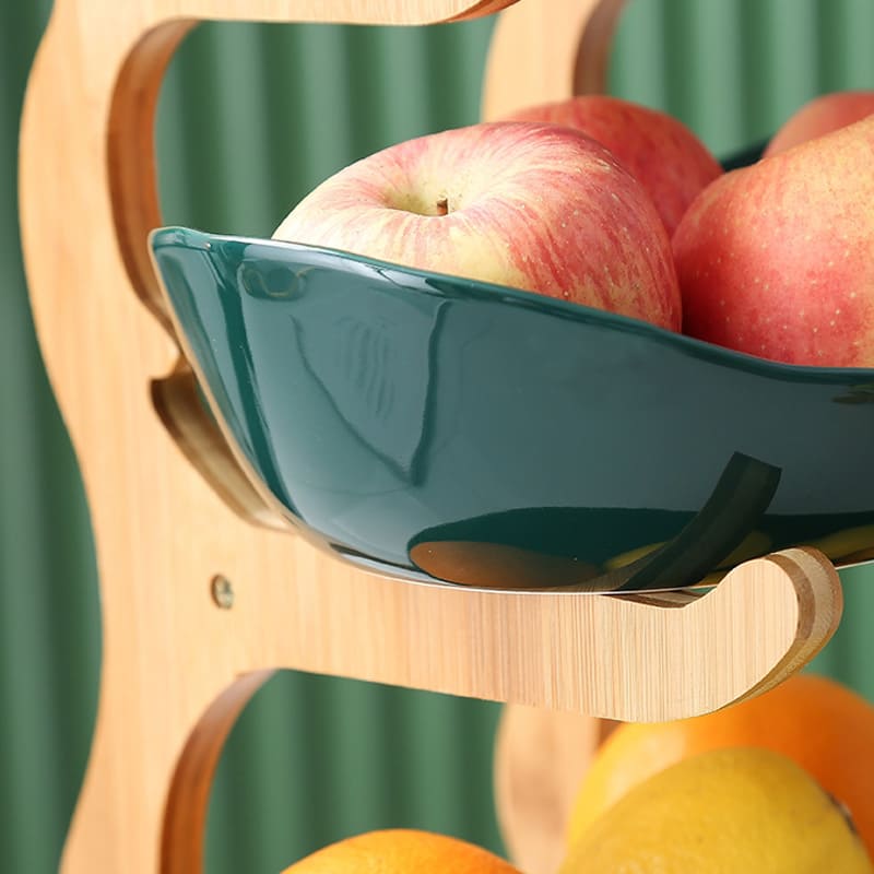 Fruteira de Mesa Cesta de Fruta Bambu Castiliani, ideal para organizar frutas e servir com estilo