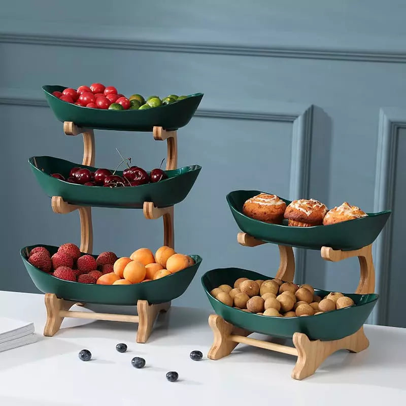 Fruteira de Mesa Cesta de Fruta Bambu Castiliani, ideal para organizar frutas e servir com estilo