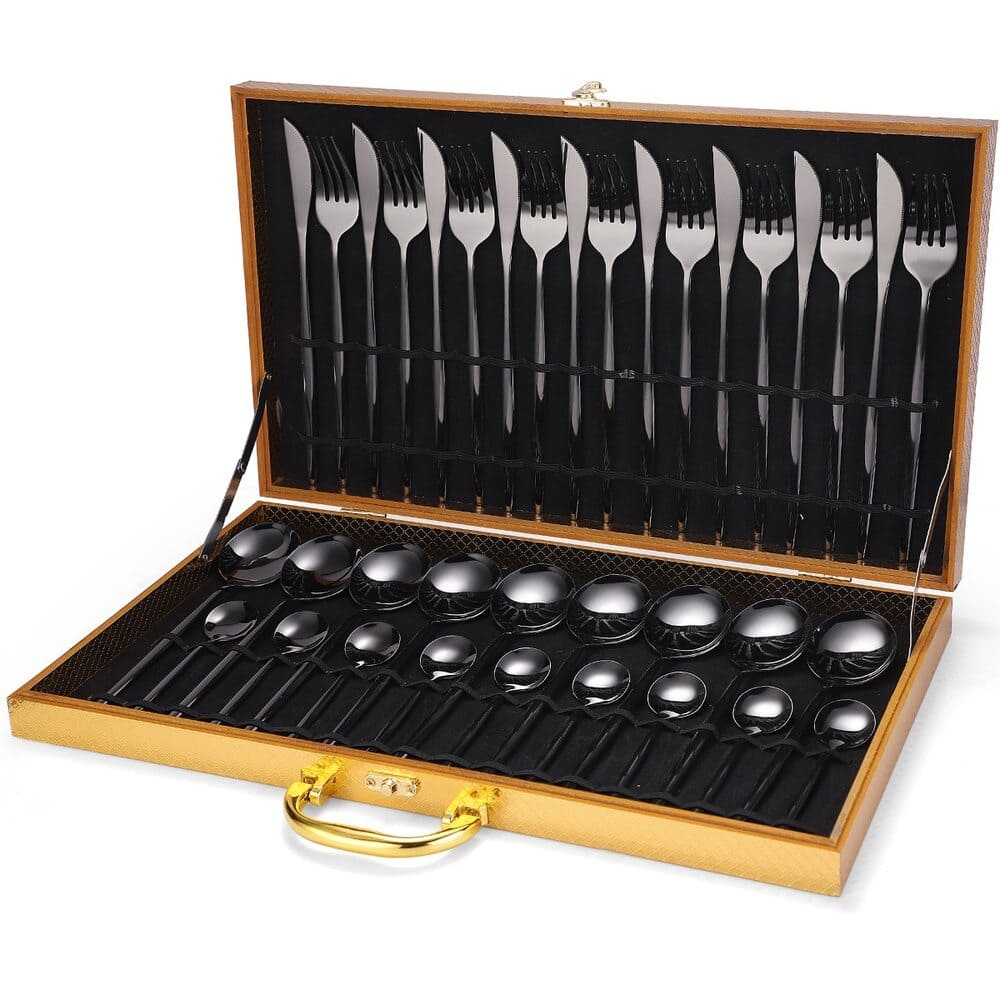 Jogo de Talheres Inox 24 Peças Premium Castiliani, com design sofisticado e ideal para mesas elegantes