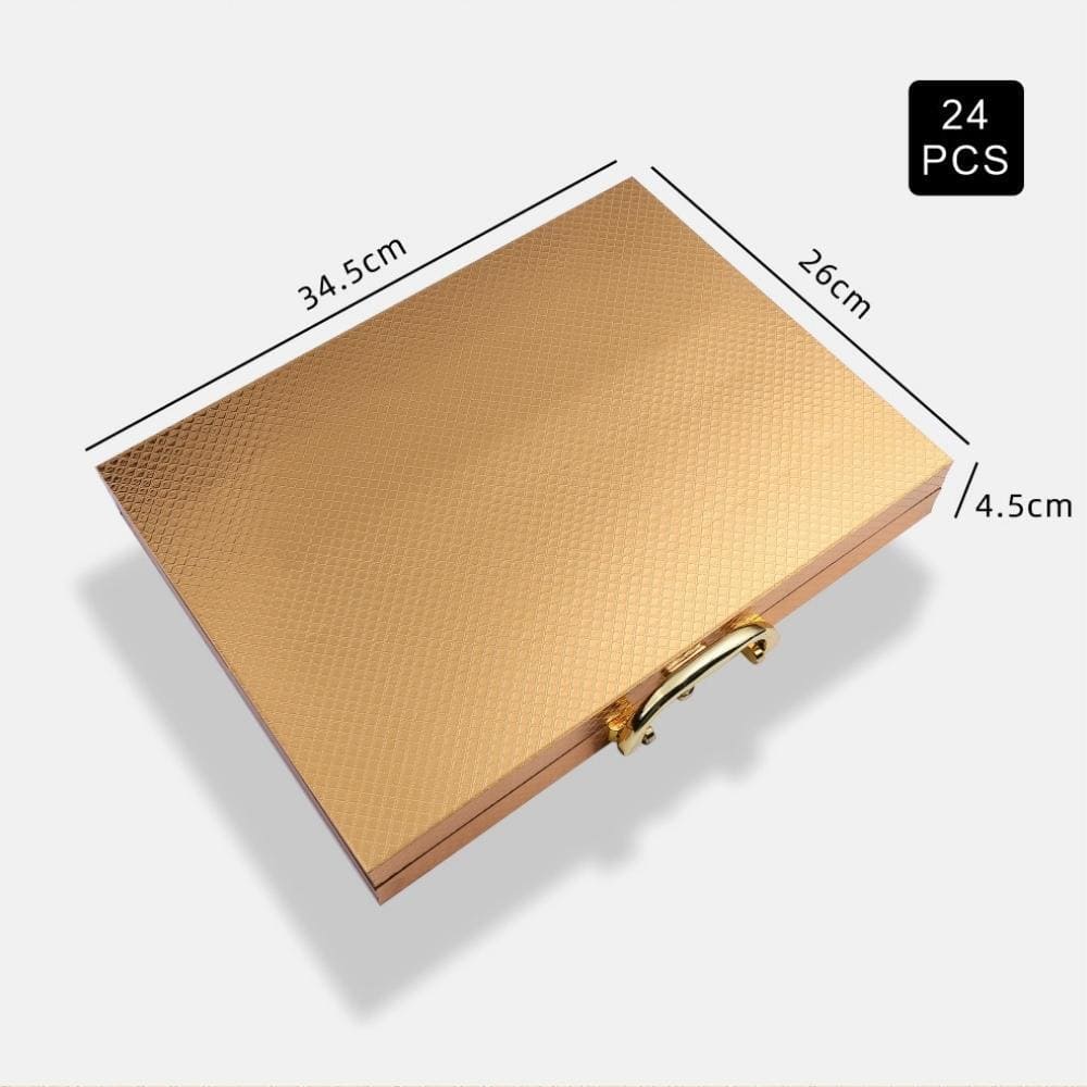 Jogo de Talheres Inox 24 Peças Premium Castiliani, com design sofisticado e ideal para mesas elegantes