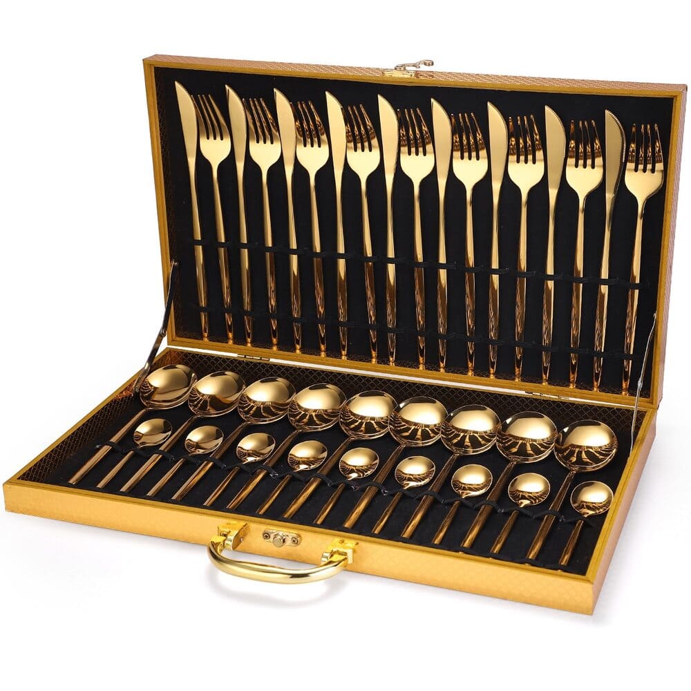 Jogo de Talheres Inox 24 Peças Premium Castiliani, com design sofisticado e ideal para mesas elegantes