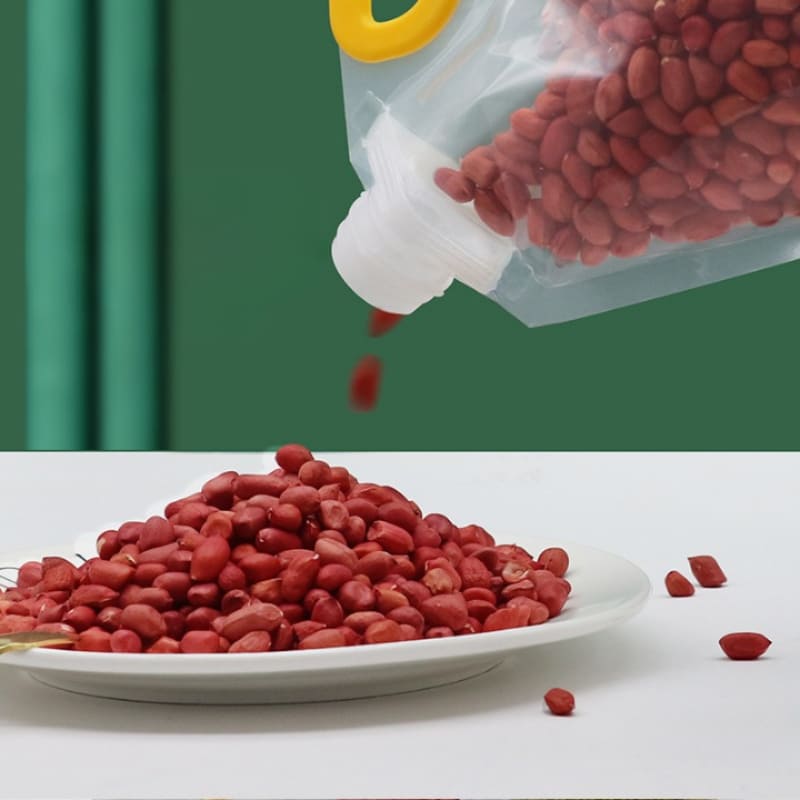 Kit 10 Sacos de Armazenamento Dispenser de Alimentos Castiliani, ideal para conservar alimentos secos com praticidade