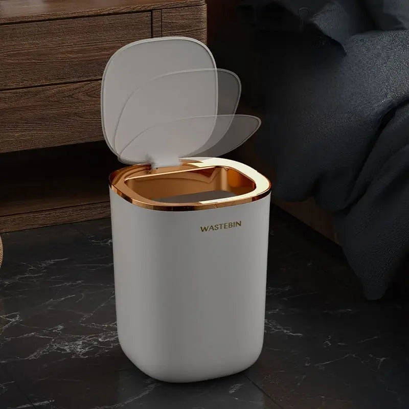 Lixeira Automática Colorida Castiliani com sensor inteligente, ideal para banheiro e cozinha