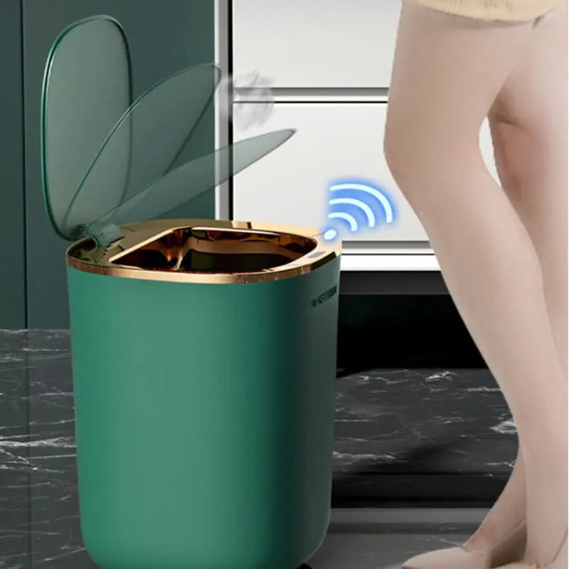 Lixeira Automática Colorida Castiliani com sensor inteligente, ideal para banheiro e cozinha