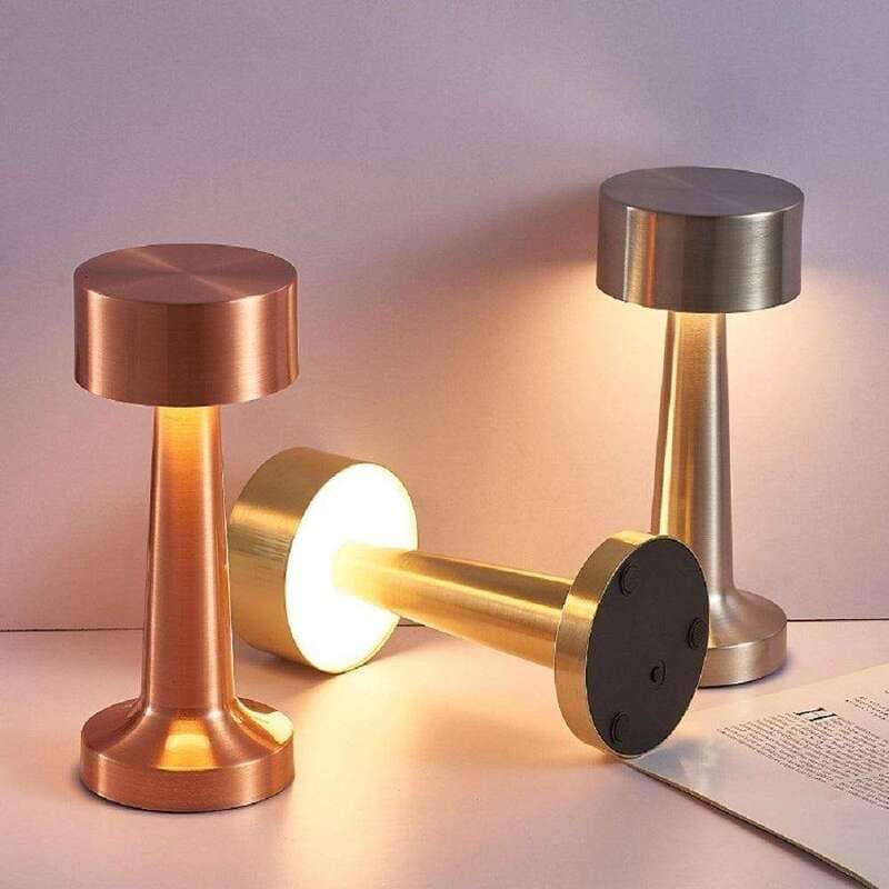 Luminaria de Mesa LED Decoracao Retro Recarregável Castiliani