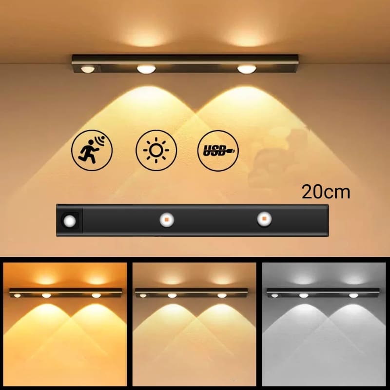 Luminária de LED Magnética com Sensor de Movimento Castiliani, ideal para iluminação automática e prática