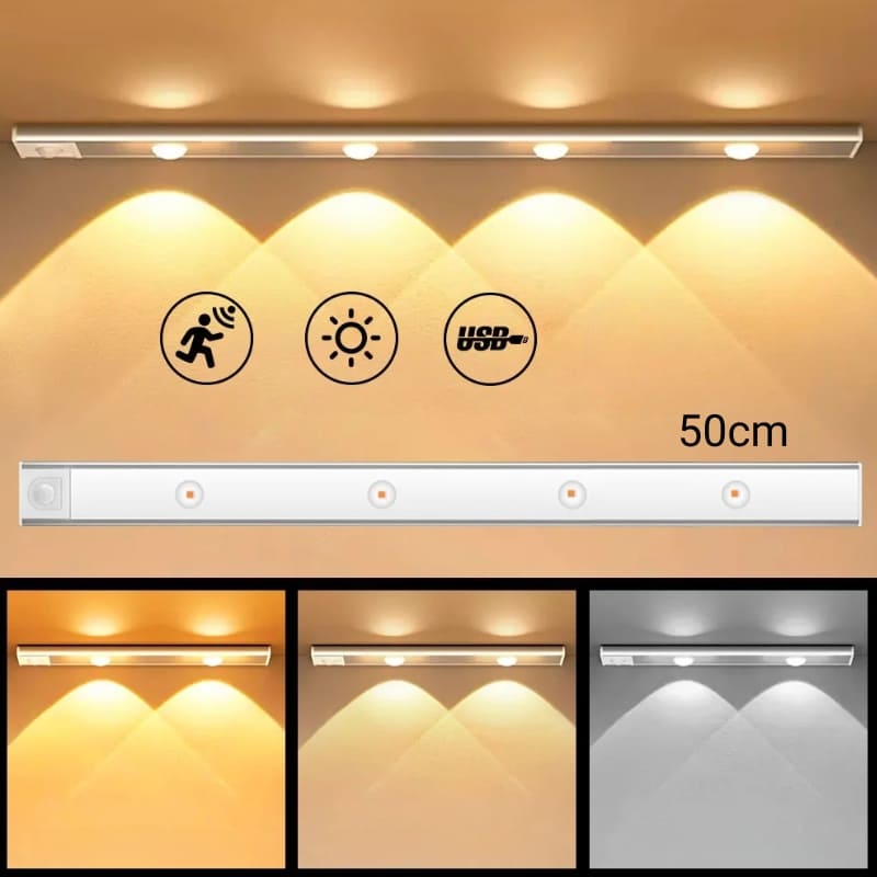 Luminária de LED Magnética com Sensor de Movimento Castiliani, ideal para iluminação automática e prática