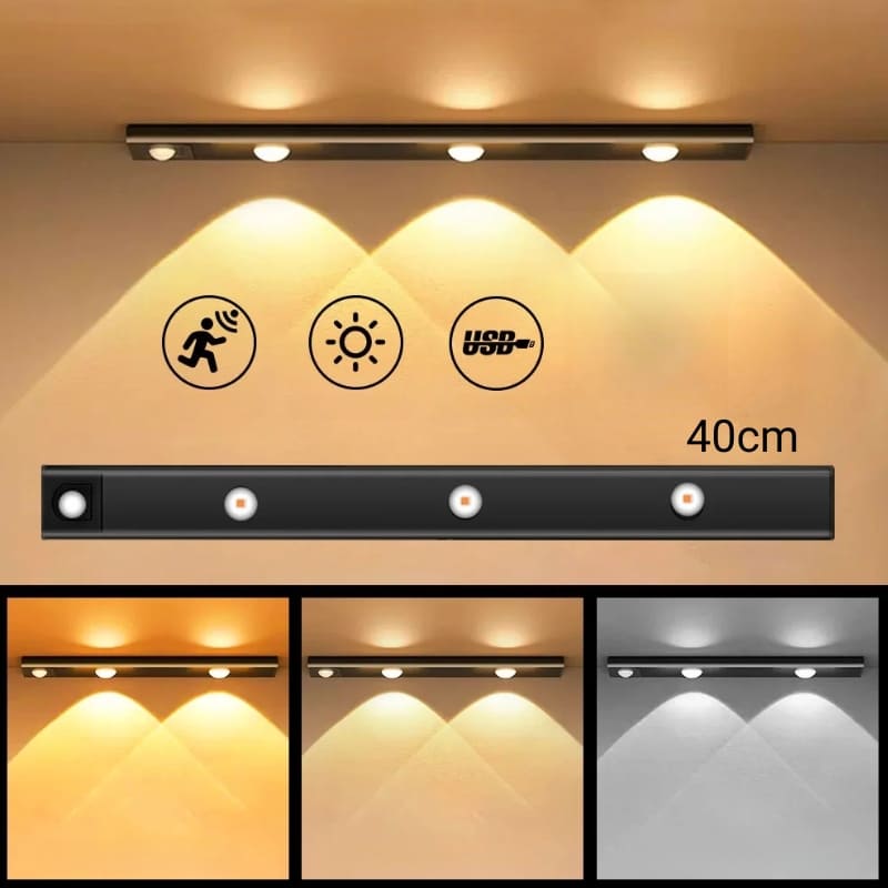 Luminária de LED Magnética com Sensor de Movimento Castiliani, ideal para iluminação automática e prática