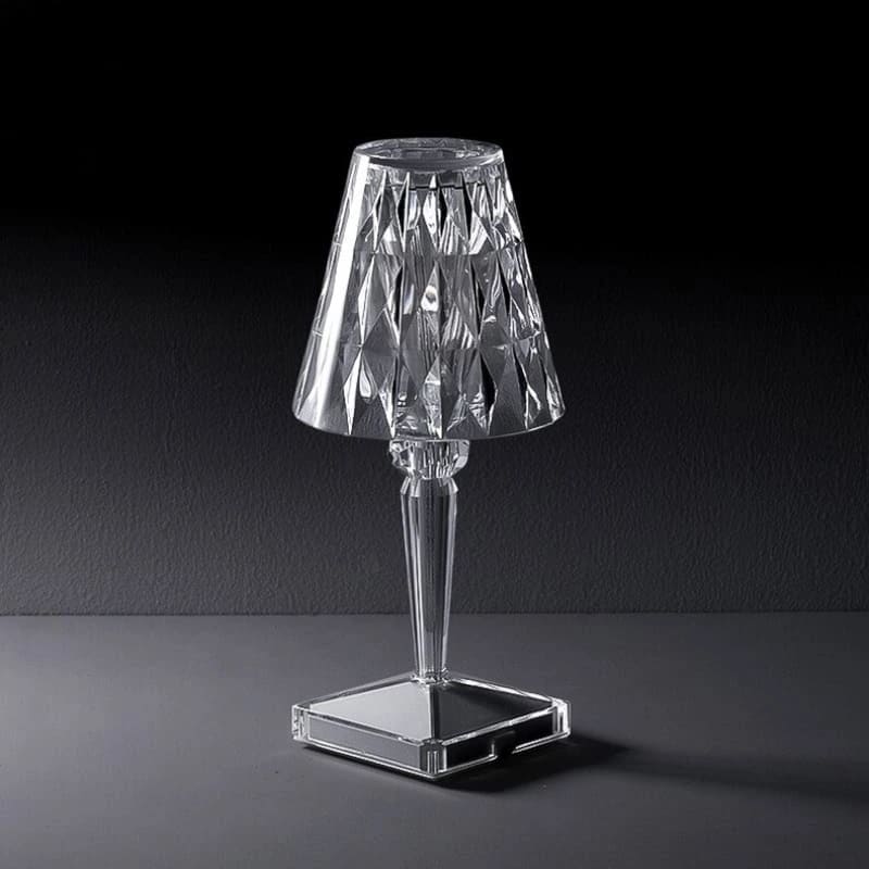 Luminária de Mesa LED Diamante USB 3 em 1 Sem Fio Castiliani, com 3 modos de iluminação e design elegante