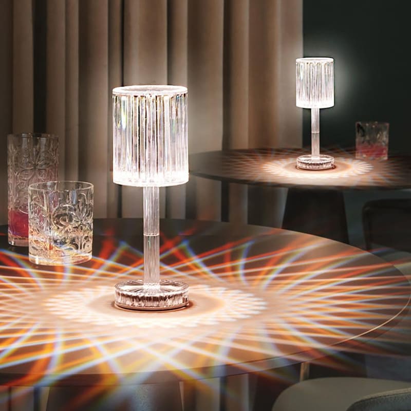 Luminária de Mesa LED Recarregável Sem Fio Cristal Castiliani