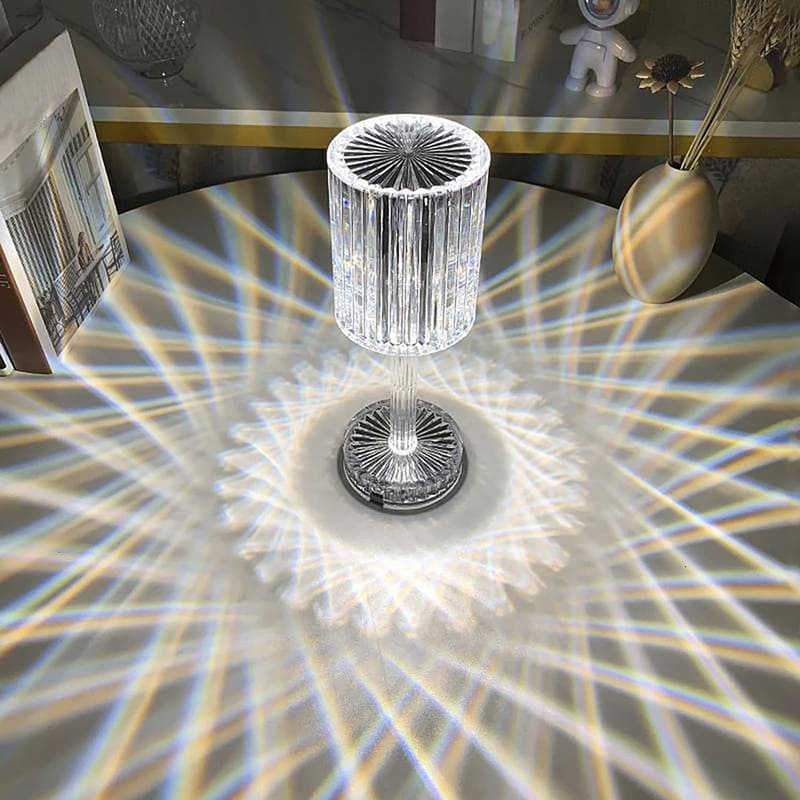 Luminária de Mesa LED Recarregável Sem Fio Cristal Castiliani
