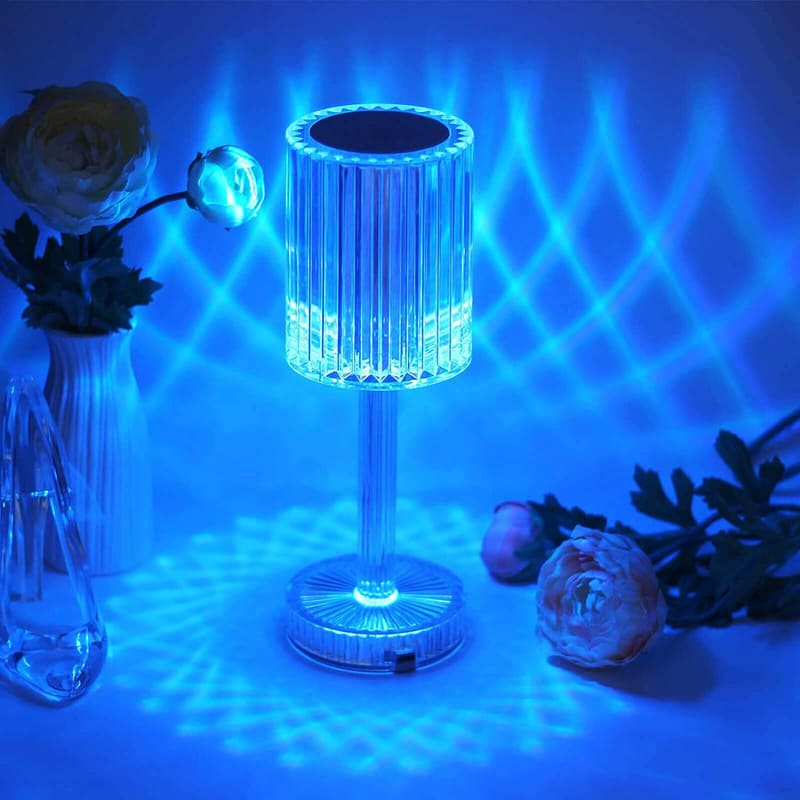 Luminária de Mesa LED Recarregável Sem Fio Cristal Castiliani