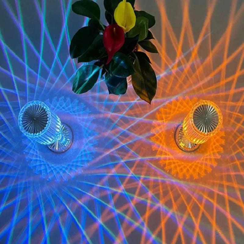 Luminária de Mesa LED Recarregável Sem Fio Cristal Castiliani