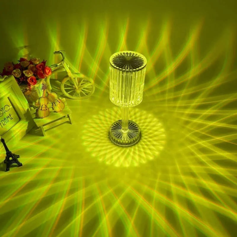 Luminária de Mesa LED Recarregável Sem Fio Cristal Castiliani