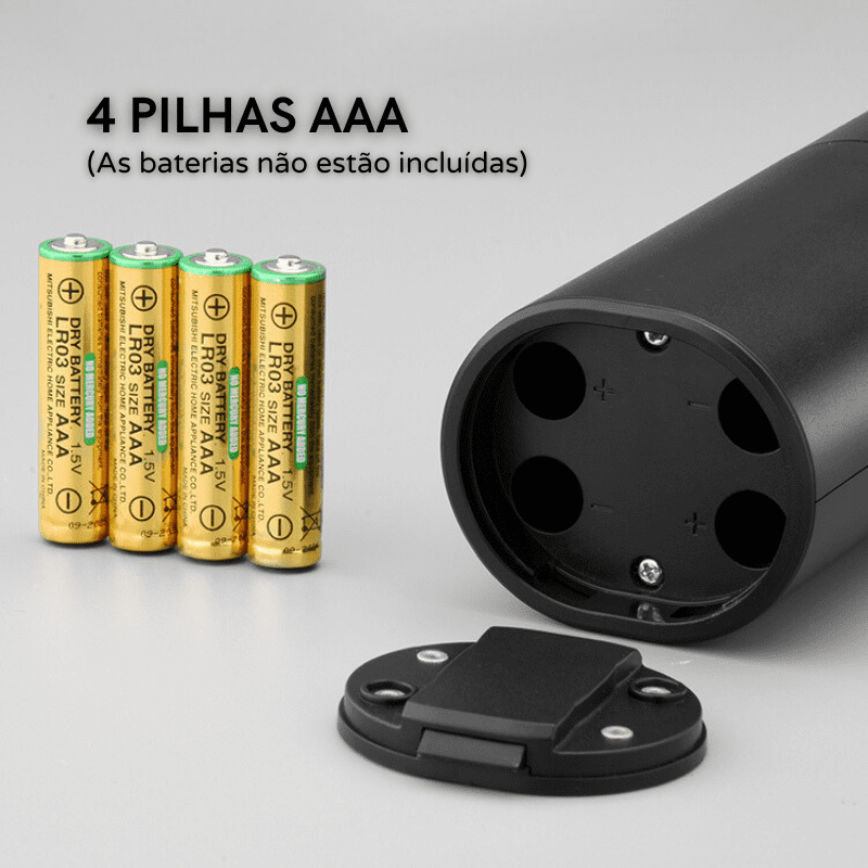 Moedor de Pimenta, Temperos e Sal Himalaia Elétrico Castiliani, ideal para uso na cozinha com design prático