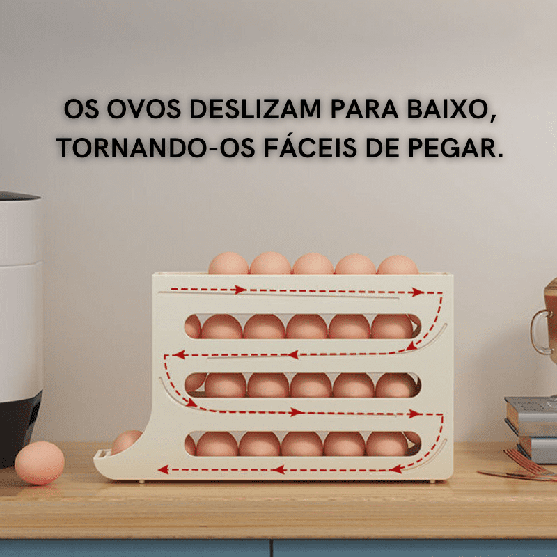 Organizador de Geladeira Porta Ovos Dispenser Castiliani