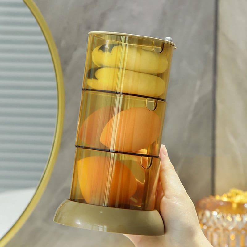 Porta Esponja de Maquiagem Castiliani, ideal para organizar esponjas e acessórios de beleza com praticidade