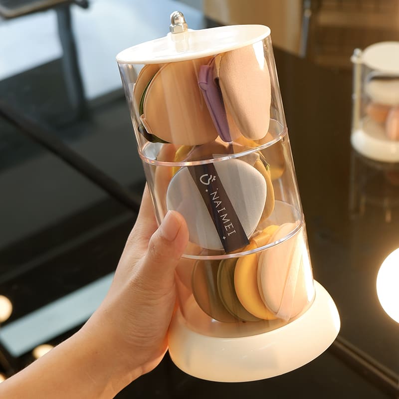 Porta Esponja de Maquiagem Castiliani, ideal para organizar esponjas e acessórios de beleza com praticidade