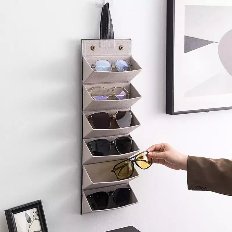 Porta Óculos e Organizador com 6 Divisórias Castiliani, ideal para organizar e proteger seus óculos com elegância