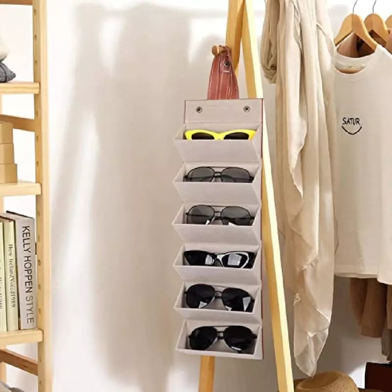 Porta Óculos e Organizador com 6 Divisórias Castiliani, ideal para organizar e proteger seus óculos com elegância
