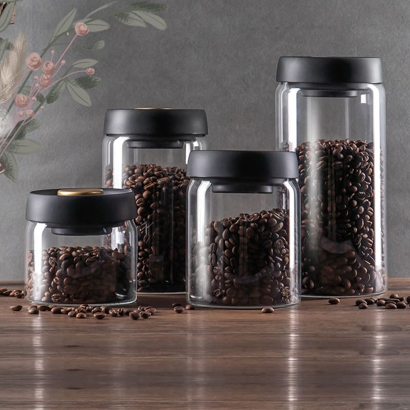 Pote de Vidro com Tampa Hermética Café a Vácuo Castiliani