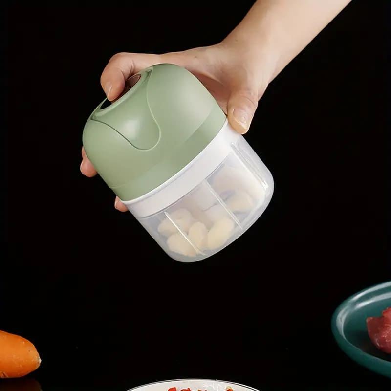 Processador de Alimentos Mini Elétrico USB Portátil Castiliani, ideal para triturar alimentos com praticidade e portabilidade