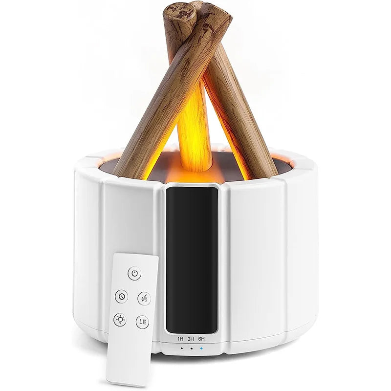 Difusor de Óleo Essencial Lareira Portátil Castiliani, ideal para aromaterapia e umidificação com design elegante