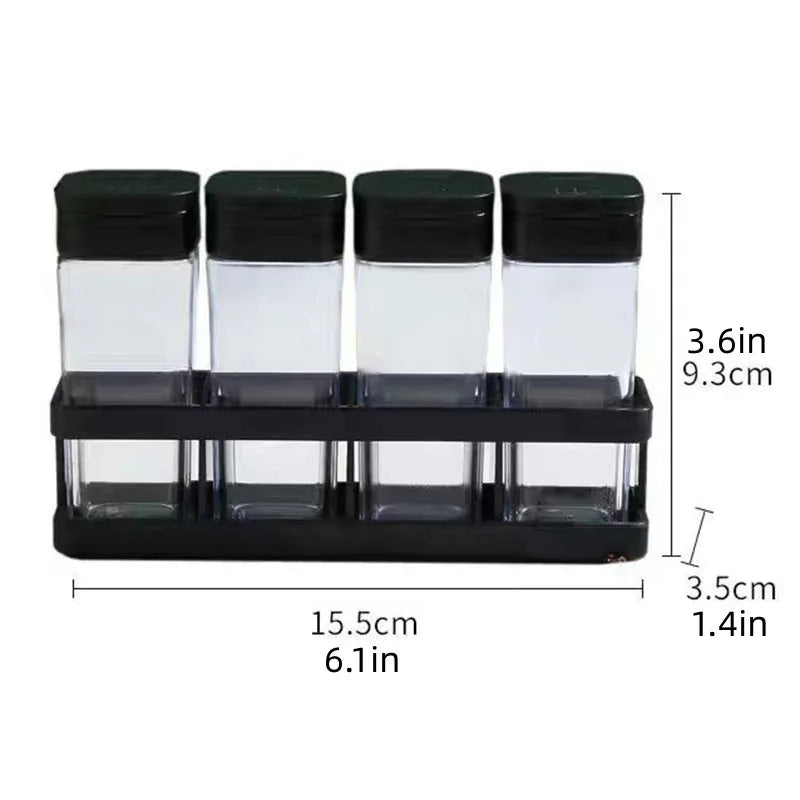 Conjunto de Potes de Temperos com 4 Grades e Tampa Selada Castiliani