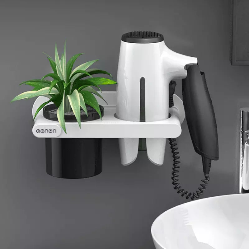Suporte para Secador de Cabelo de Parede Castiliani, ideal para organizar secador e chapinha com praticidade